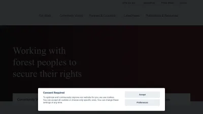 Screenshot of Forestpeoples.org