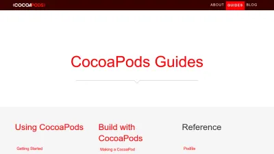 Screenshot of Guides.cocoapods.org