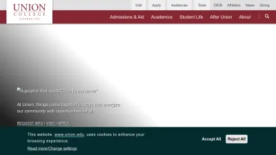 Screenshot preview of union.edu