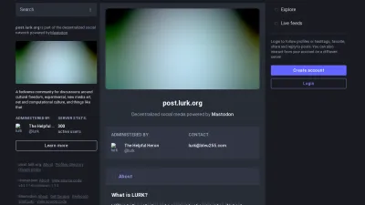 Screenshot of Post.lurk.org