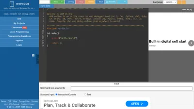 Screenshot preview of onlinegdb.com