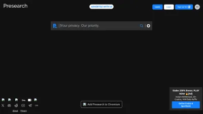 Screenshot of Presearch.com