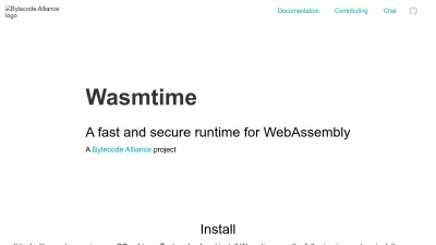 Screenshot of Wasmtime.dev