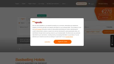 Screenshot preview of opodo.com