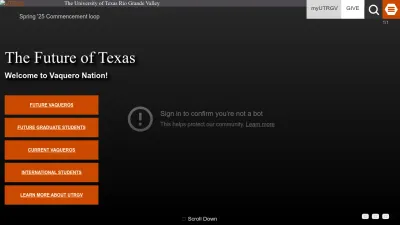 Screenshot of Utrgv.edu