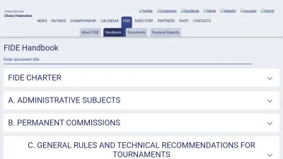 Screenshot of Handbook.fide.com