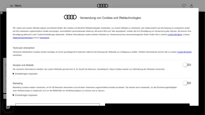 Screenshot of Audi.de