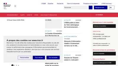 Screenshot of Irsn.fr