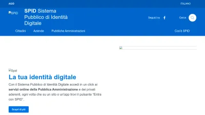 Screenshot of Spid.gov.it