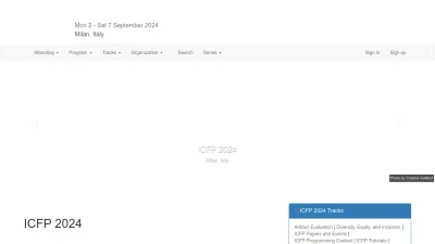 Screenshot of Icfp24.sigplan.org