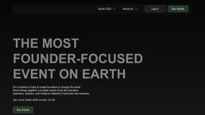 Screenshot of Slush.org