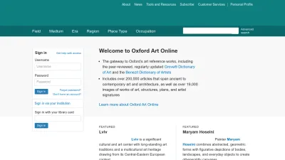 Screenshot of Oxfordartonline.com