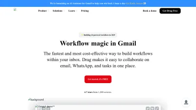 Screenshot preview of dragapp.com