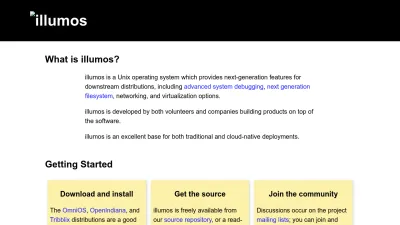 Screenshot preview of illumos.org