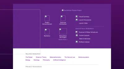 Screenshot preview of wolframphysics.org