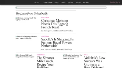 Screenshot preview of urbandaddy.com