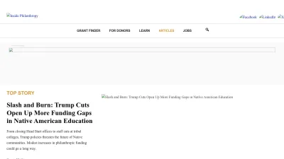 Screenshot preview of insidephilanthropy.com
