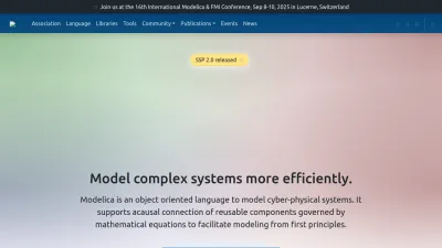 Screenshot preview of modelica.org