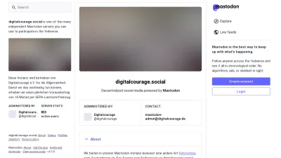 Screenshot preview of digitalcourage.social