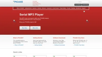 Screenshot preview of picaxe.com