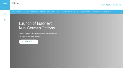 Screenshot preview of euronext.com