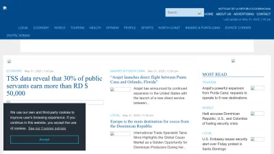 Screenshot preview of dominicantoday.com
