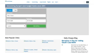 Screenshot preview of eurocheapo.com