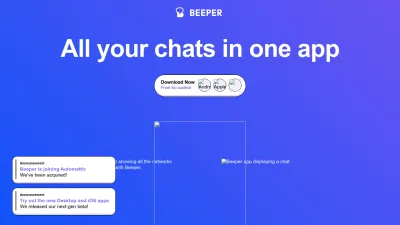 Screenshot preview of beeper.com