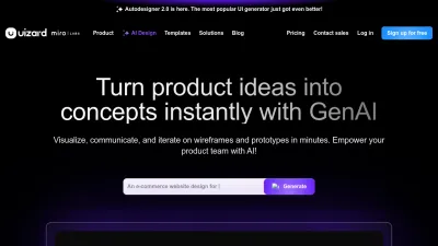 Screenshot preview of uizard.io