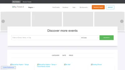 Screenshot preview of bigtickets.com