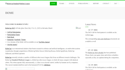 Screenshot preview of spl.robocup.org