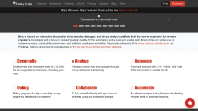 Screenshot preview of binary.ninja