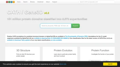 Screenshot preview of cathdb.info