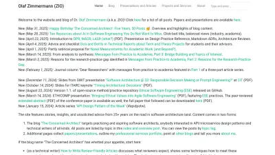 Screenshot preview of ozimmer.ch