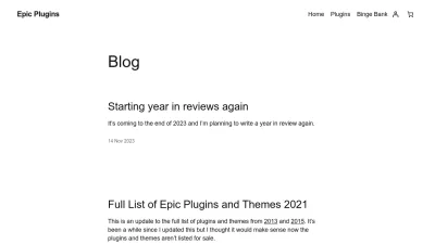 Screenshot preview of epicplugins.com