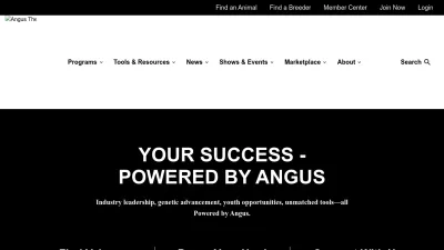 Screenshot preview of angus.org
