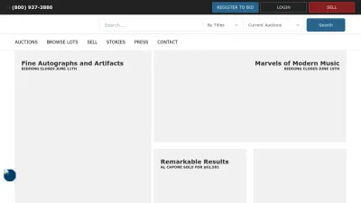 Screenshot preview of rrauction.com