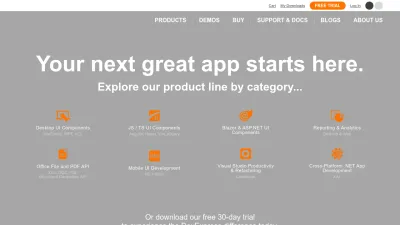 Screenshot preview of devexpress.com