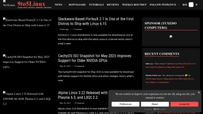 Screenshot preview of 9to5linux.com