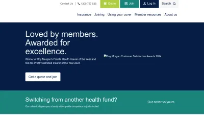 Screenshot preview of teachershealth.com.au