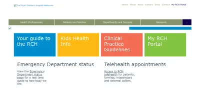 Screenshot preview of rch.org.au