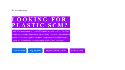 Screenshot preview of plasticscm.com
