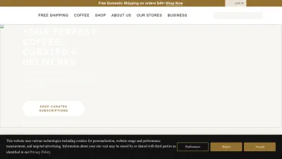 Screenshot preview of peets.com