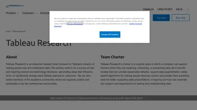 Screenshot preview of research.tableau.com