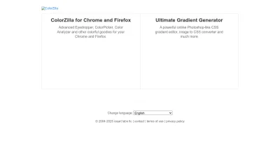 Screenshot preview of colorzilla.com