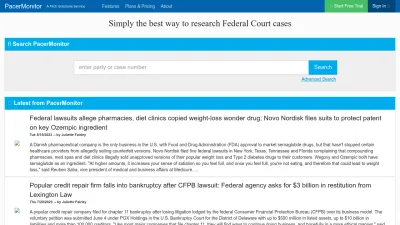 Screenshot preview of pacermonitor.com