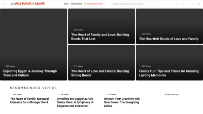 Screenshot preview of schooltube.com