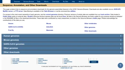 Screenshot preview of hgdownload.soe.ucsc.edu
