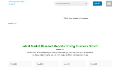 Screenshot preview of transparencymarketresearch.com
