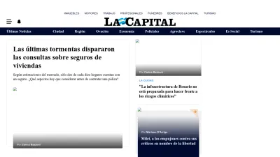Screenshot preview of lacapital.com.ar